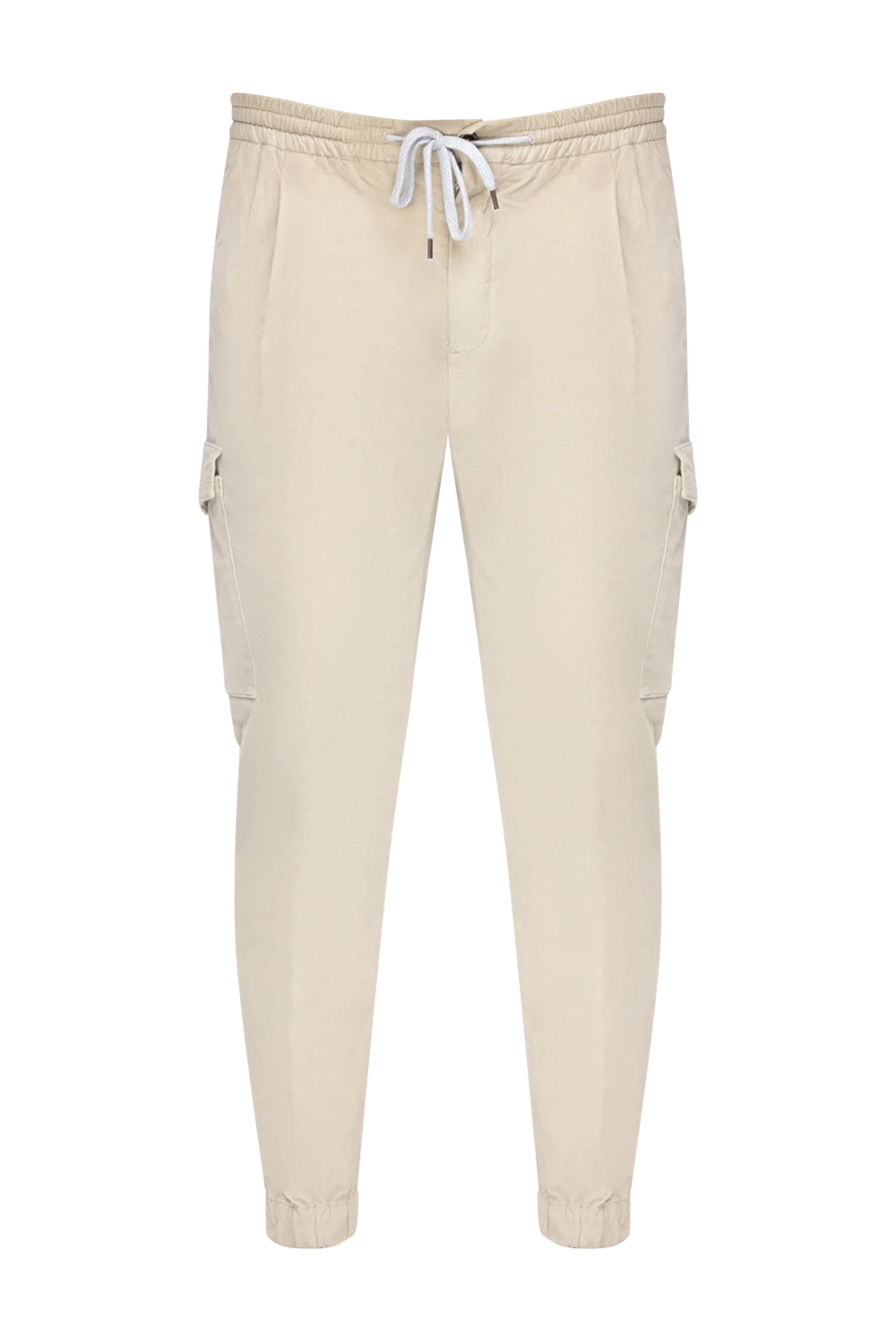 PT01 (Pantaloni Torino) брюки мужские из хлопка и эластана серые 175794 - фото 1