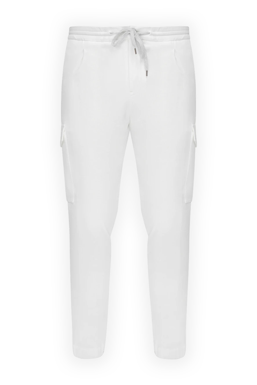 PT01 (Pantaloni Torino) брюки мужские белые с карманами на штанинах 175798 - фото 1