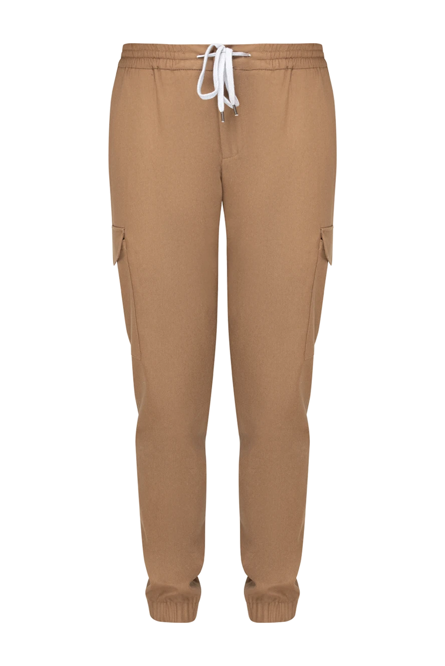 PT01 (Pantaloni Torino) штани чоловічі з вовни та еластану коричневі 175802 - фото 1