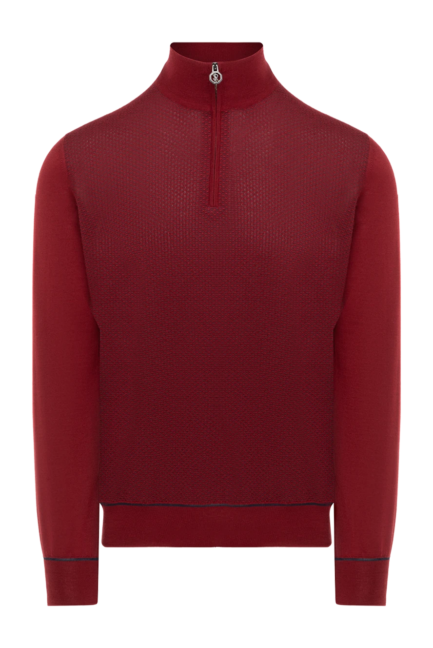 Stefano Ricci men's red cashmere and silk troyer with logo 175826 - photo 1