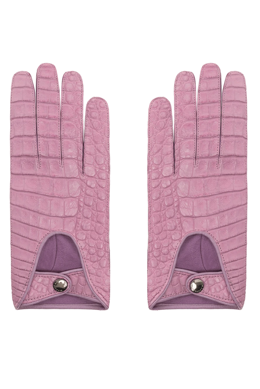 Mazzoleni жіночі рукавички зі шкіри фіолетові жіночі купити фото з цінами 175838 - фото 1