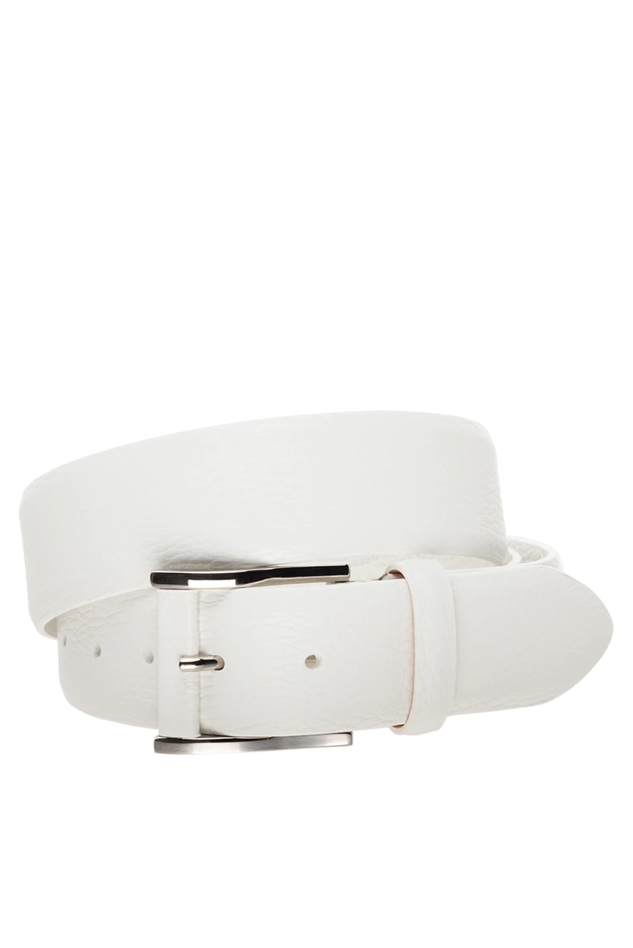 Cesare di Napoli man men's white leather belt buy with prices and photos 175891