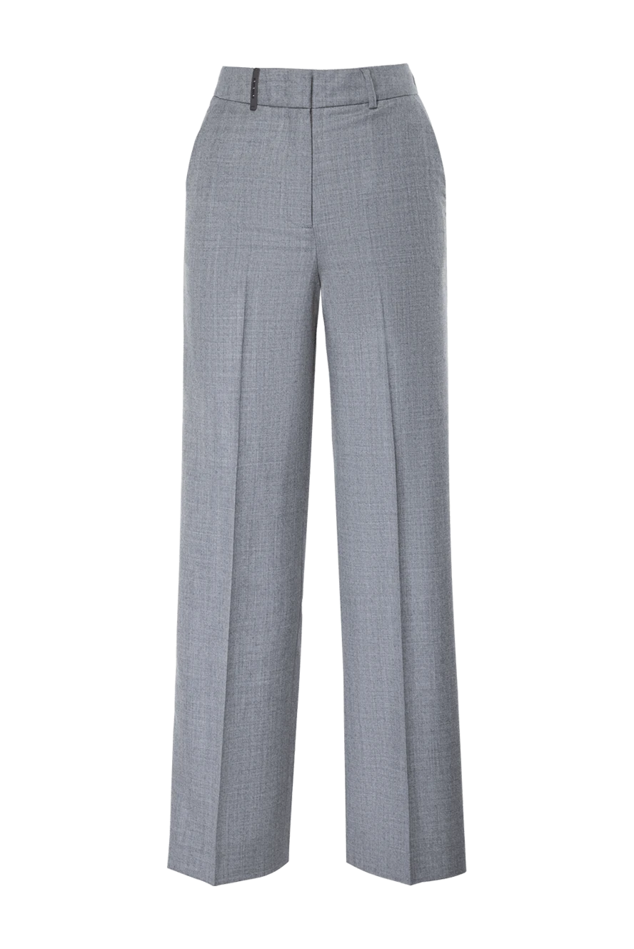 Peserico gray wool pants for women 175982 - photo 1