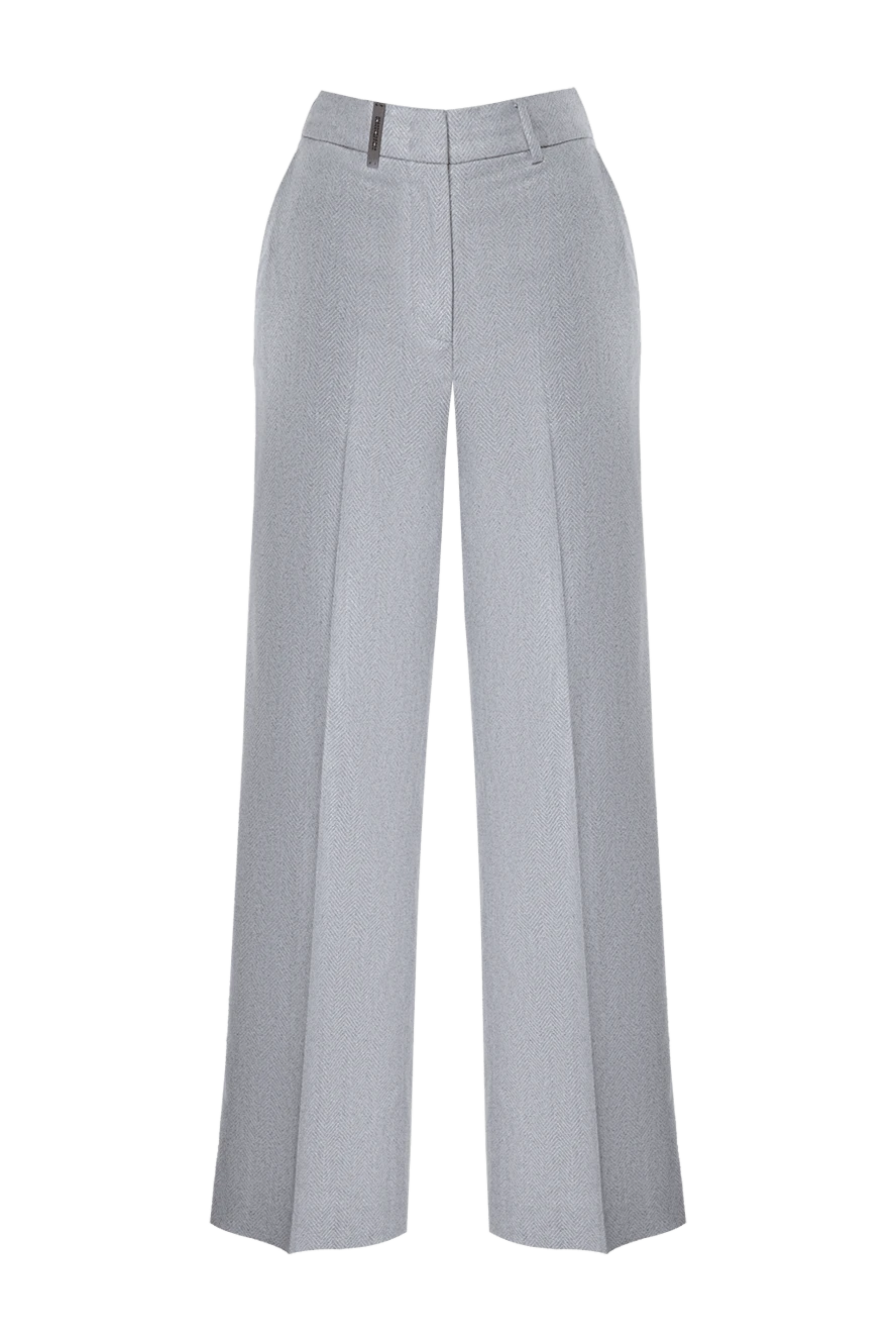 Peserico woman gray wool pants for women 175986 - photo 1