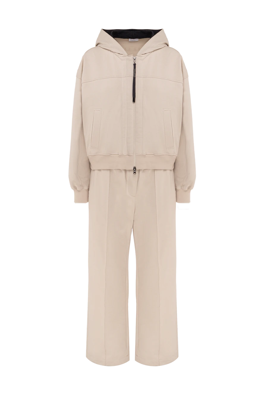 Brunello Cucinelli штани та худі з м'якою текстурою та розслабленим силуетом 176114 - фото 1