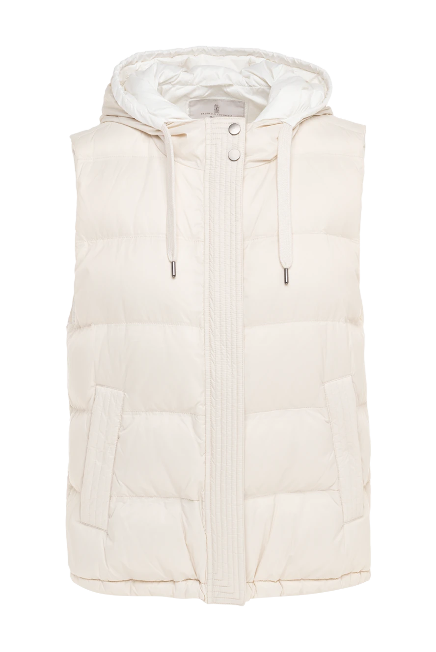 Brunello Cucinelli white nylon vest for women 176125 - photo 1