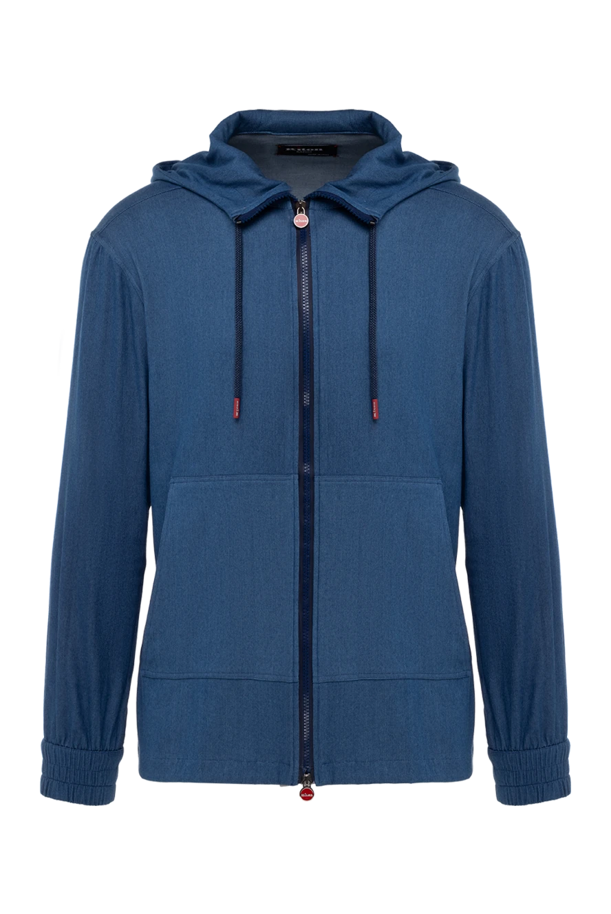 Kiton кофта спортивна з бавовни та еластану блакитна чоловіча (уцінка) 197125 - фото 1