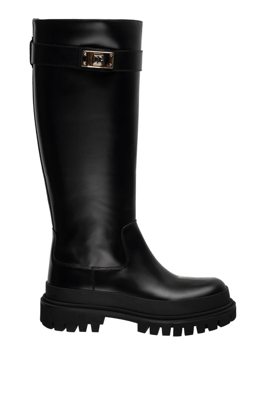 Dolce & Gabbana woman women's black calfskin boots buy with prices and photos 176264