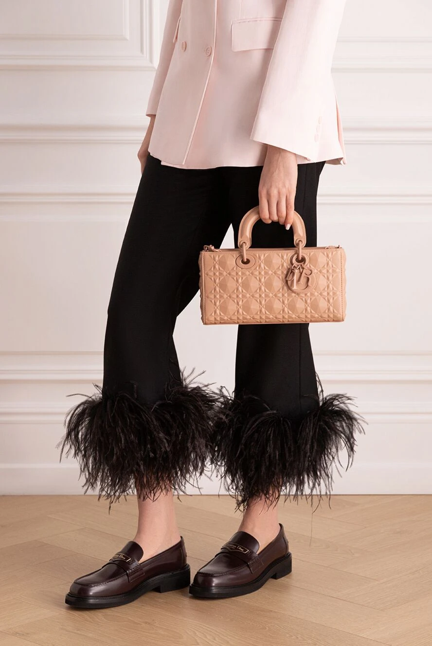 Dior жіночі сумка зі шкіри жіноча бежева купити фото з цінами 176339