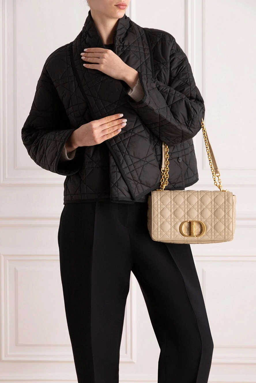 Dior женские сумка из кожи женская бежевая купить с ценами и фото 176340 - фото 2
