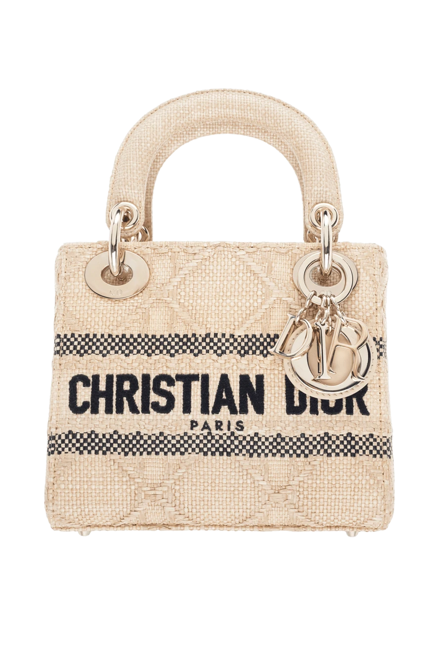 Dior женские сумка из соломки женская бежевая купить с ценами и фото 176342