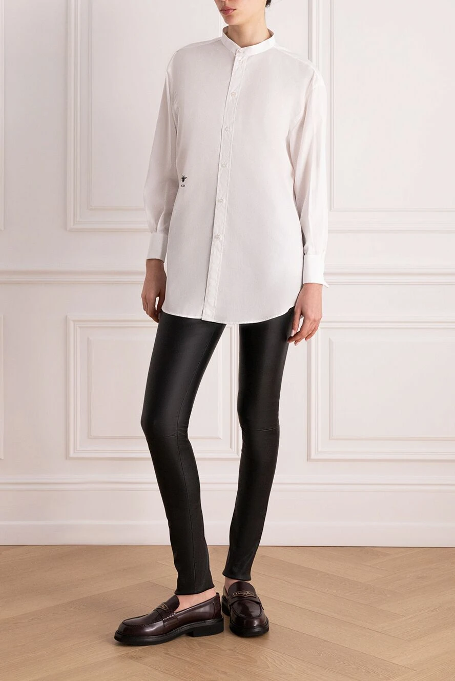 Dior женские рубашка из хлопка женская белая купить с ценами и фото 176348 - фото 2