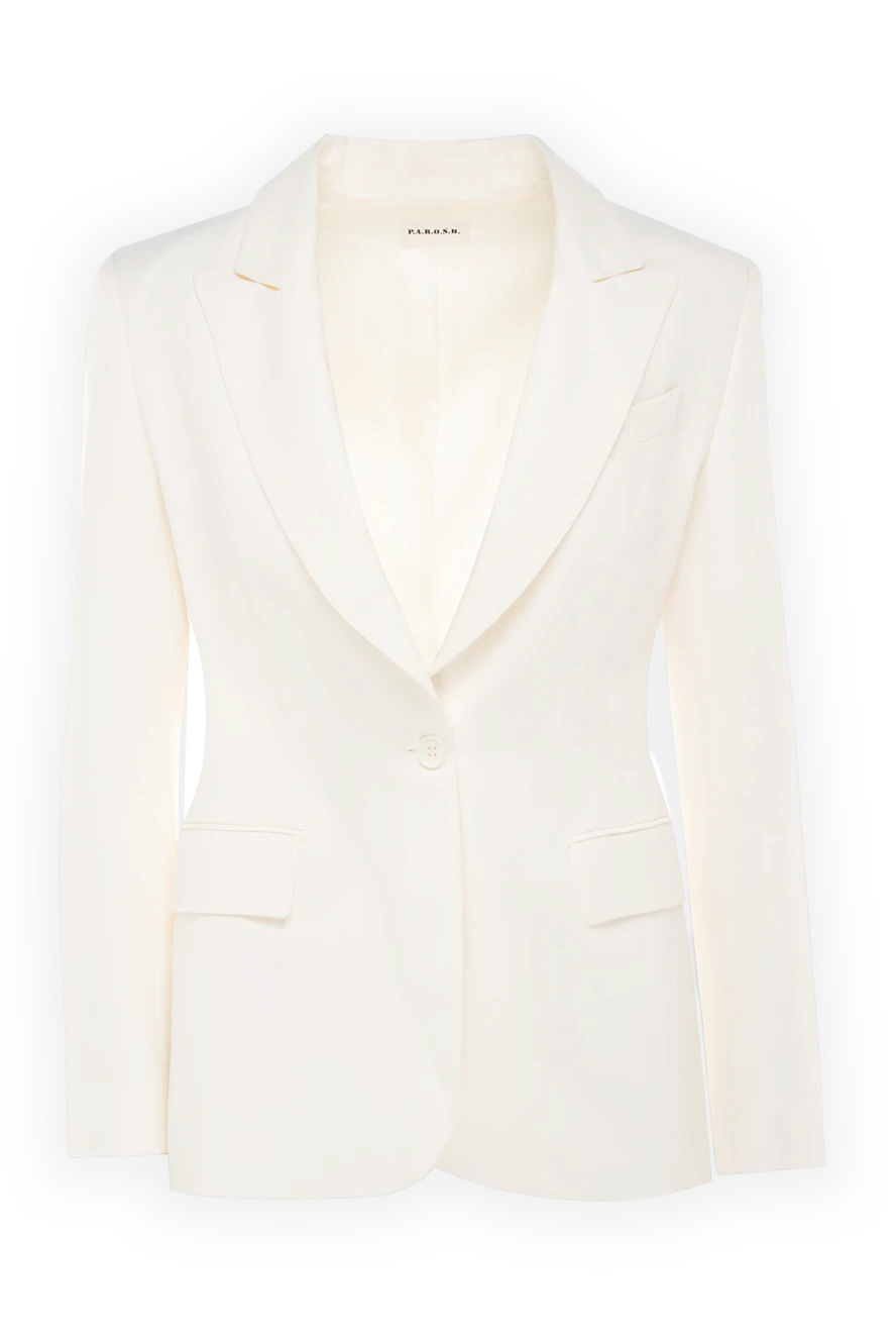 P.A.R.O.S.H. woman women's white viscose and lyocell jacket buy with prices and photos 176386