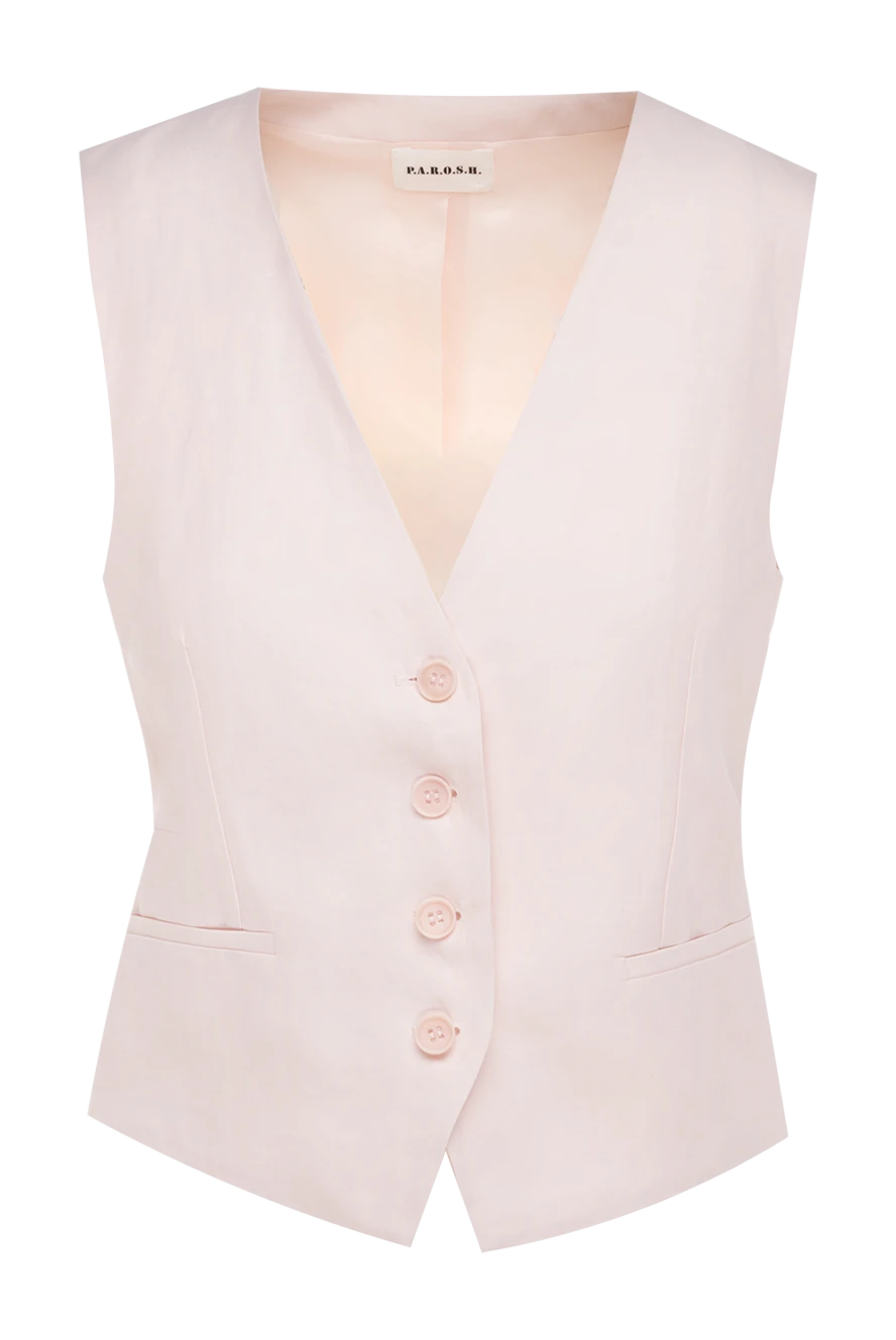 P.A.R.O.S.H. viscose and lyocell vest for women pink 176387 - photo 1