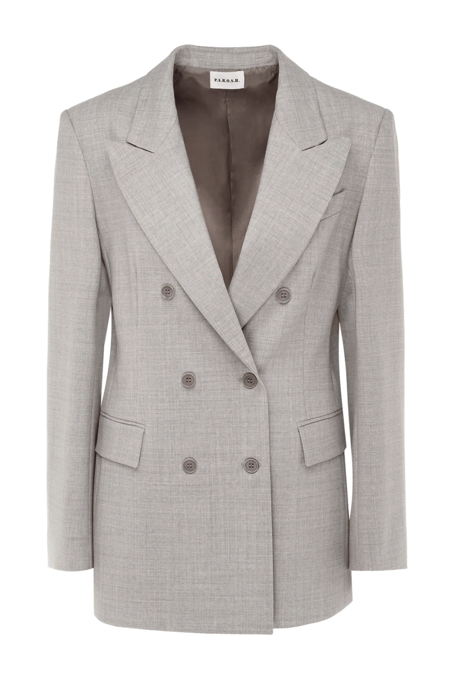 P.A.R.O.S.H. woman women's gray wool and elastane jacket buy with prices and photos 176390 - photo 1