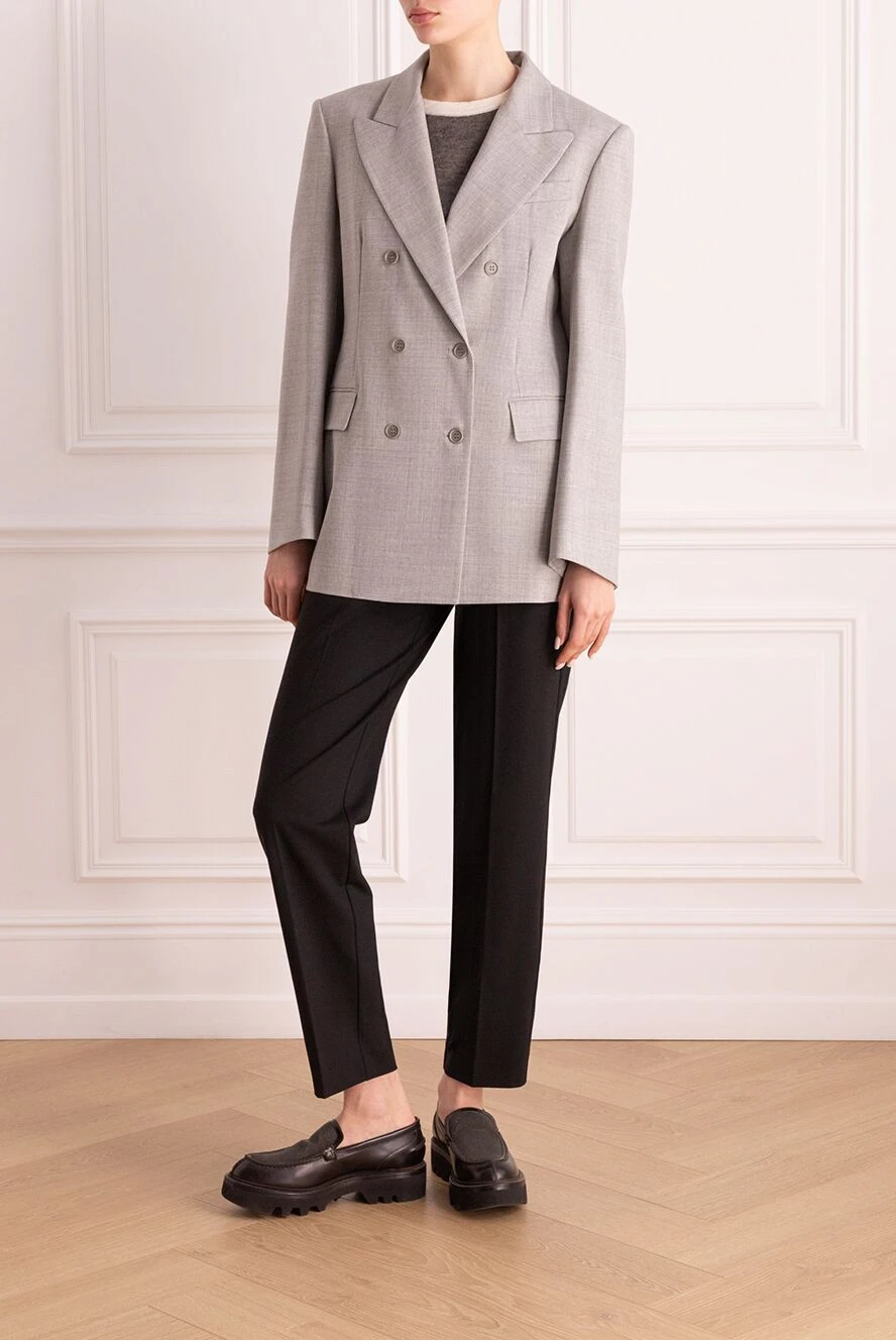 P.A.R.O.S.H. woman women's gray wool and elastane jacket buy with prices and photos 176390 - photo 2