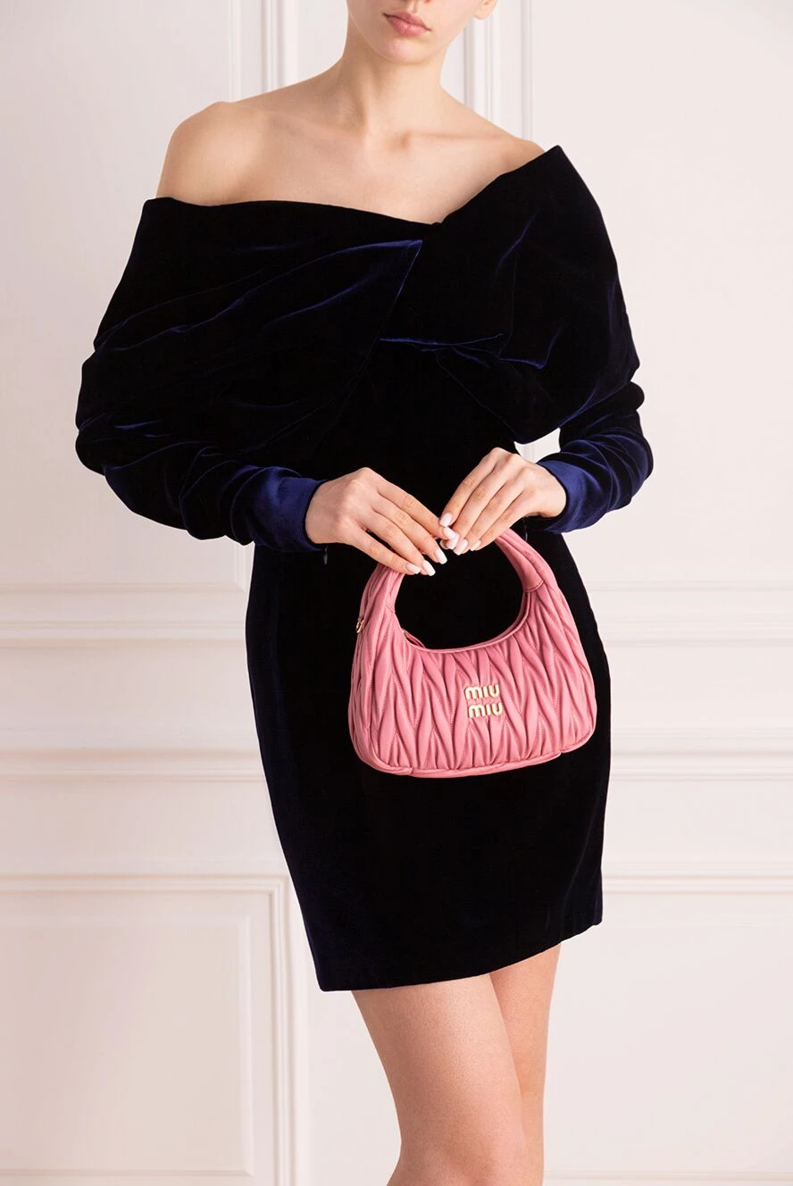 Miu Miu жіночі сумка зі шкіри жіноча рожева купити фото з цінами 176434 - фото 2