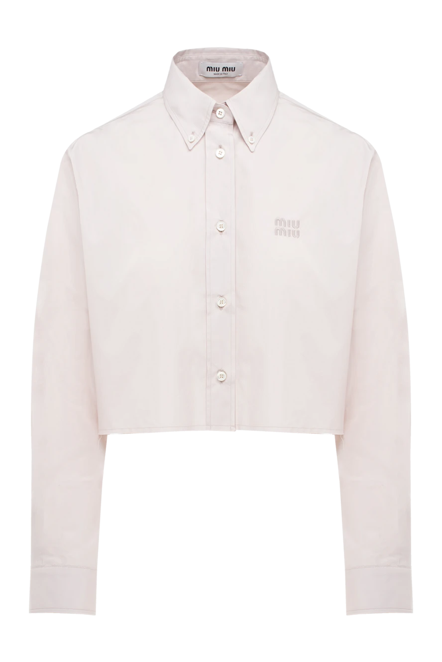Miu Miu woman women's beige cotton shirt buy with prices and photos 176437