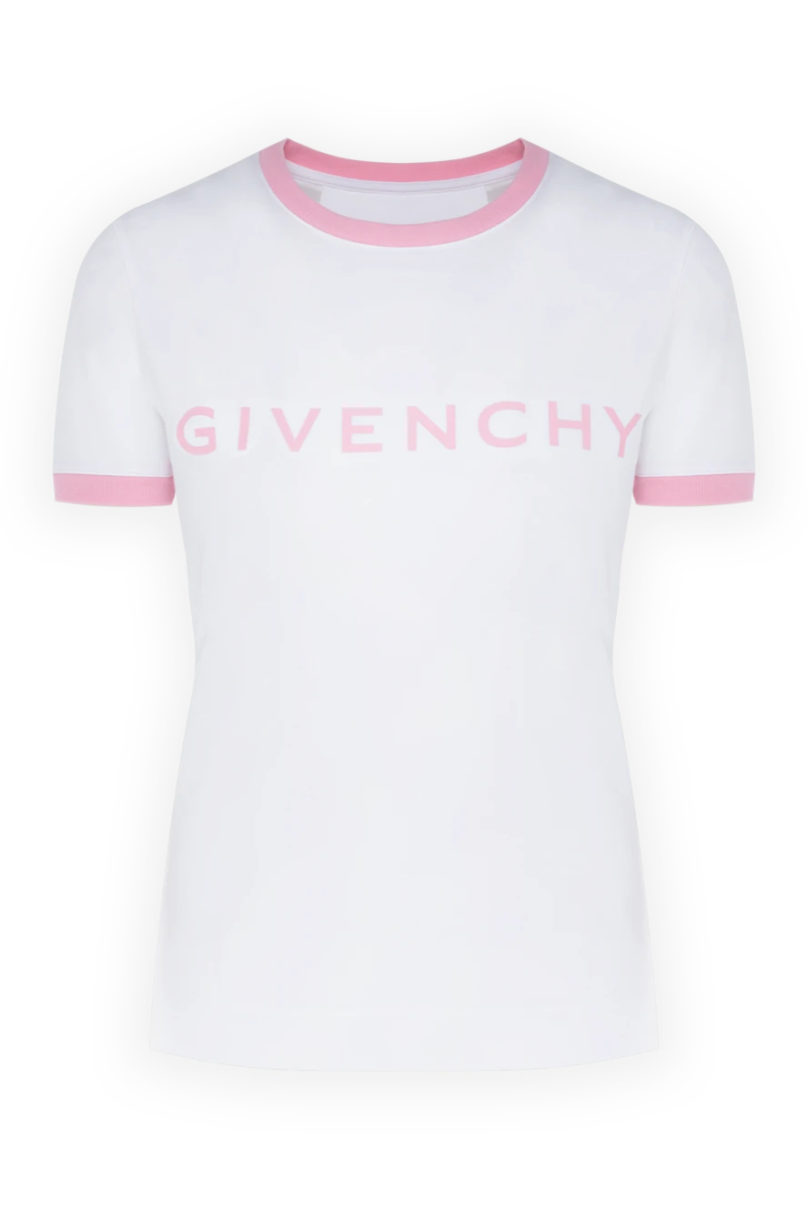 Givenchy жіночі футболка з бавовни та еластану жіноча біла купити фото з цінами 176457 - фото 1