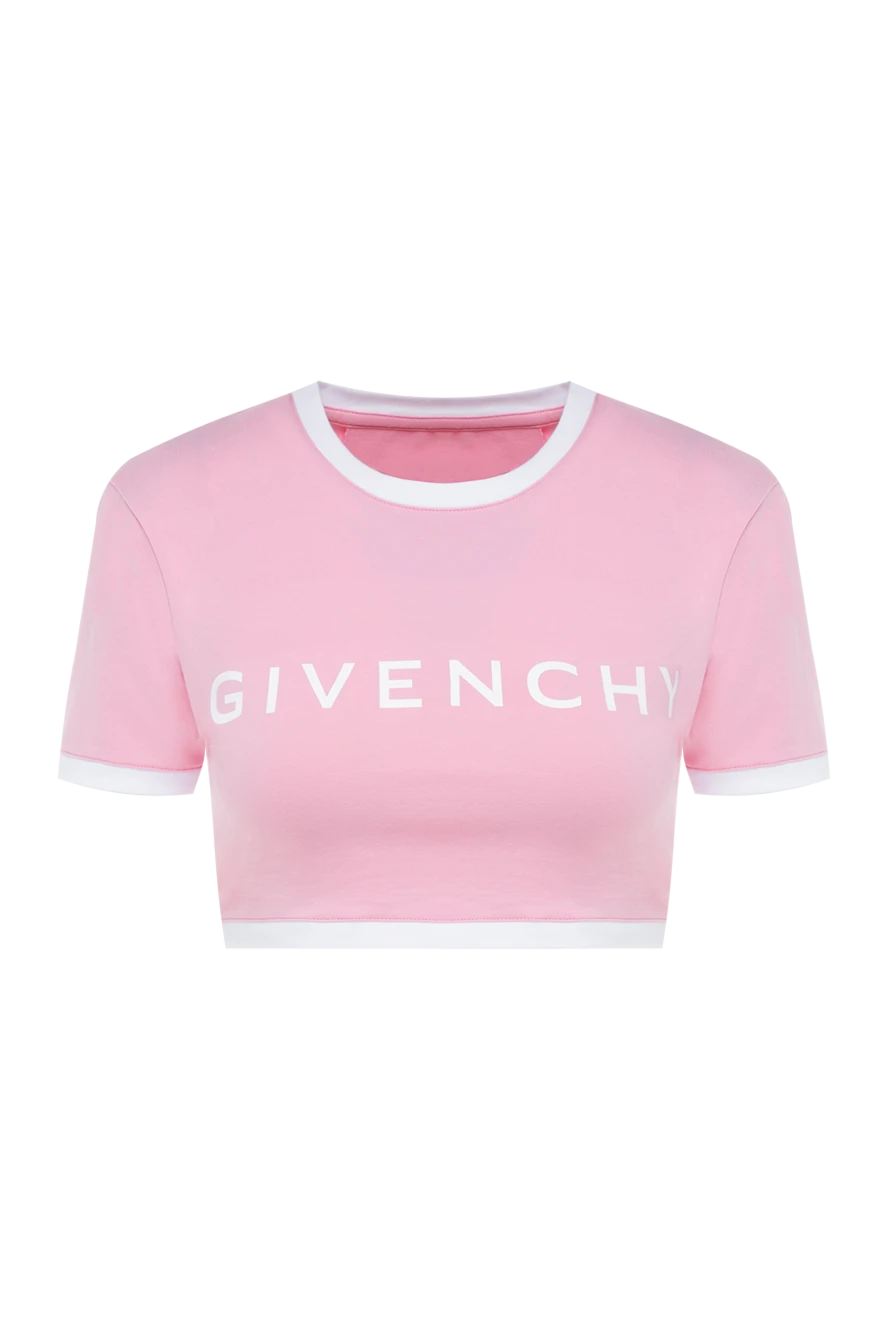 Givenchy женские футболка из хлопка и эластана женская розовая купить с ценами и фото 176458