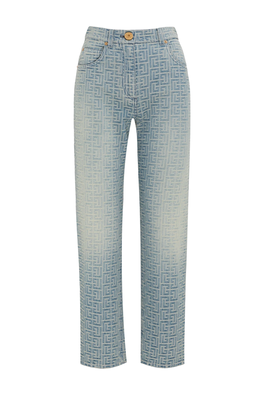 Balmain женские джинсы из хлопка женские голубые купить с ценами и фото 176482