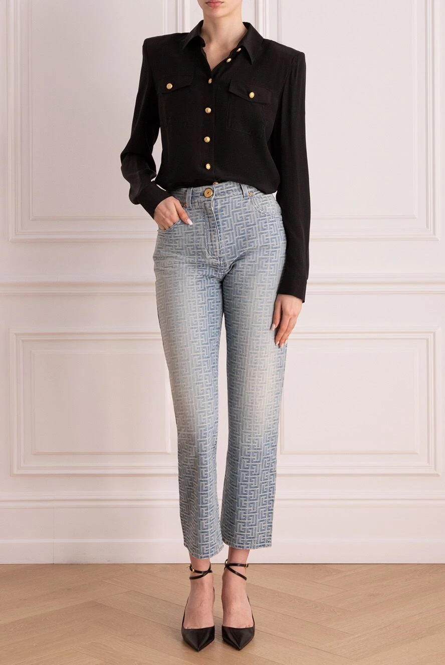 Balmain woman cotton jeans for women blue buy with prices and photos 176482