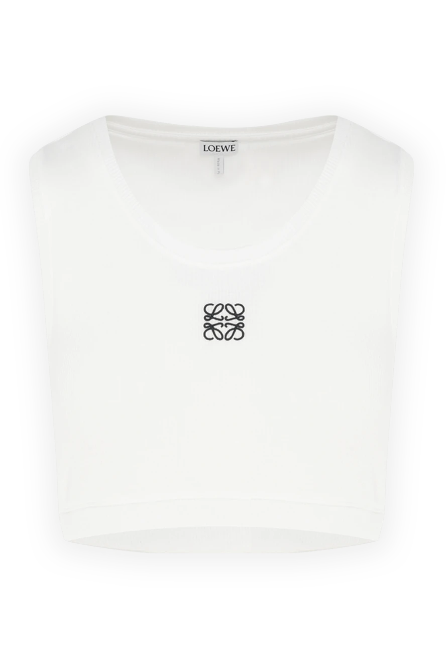 Loewe woman women's white cotton and elastane top buy with prices and photos 176499