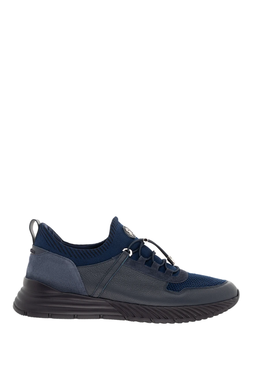 Stefano Ricci sneakers made of leather and polyester for men blue 176542 - photo 1