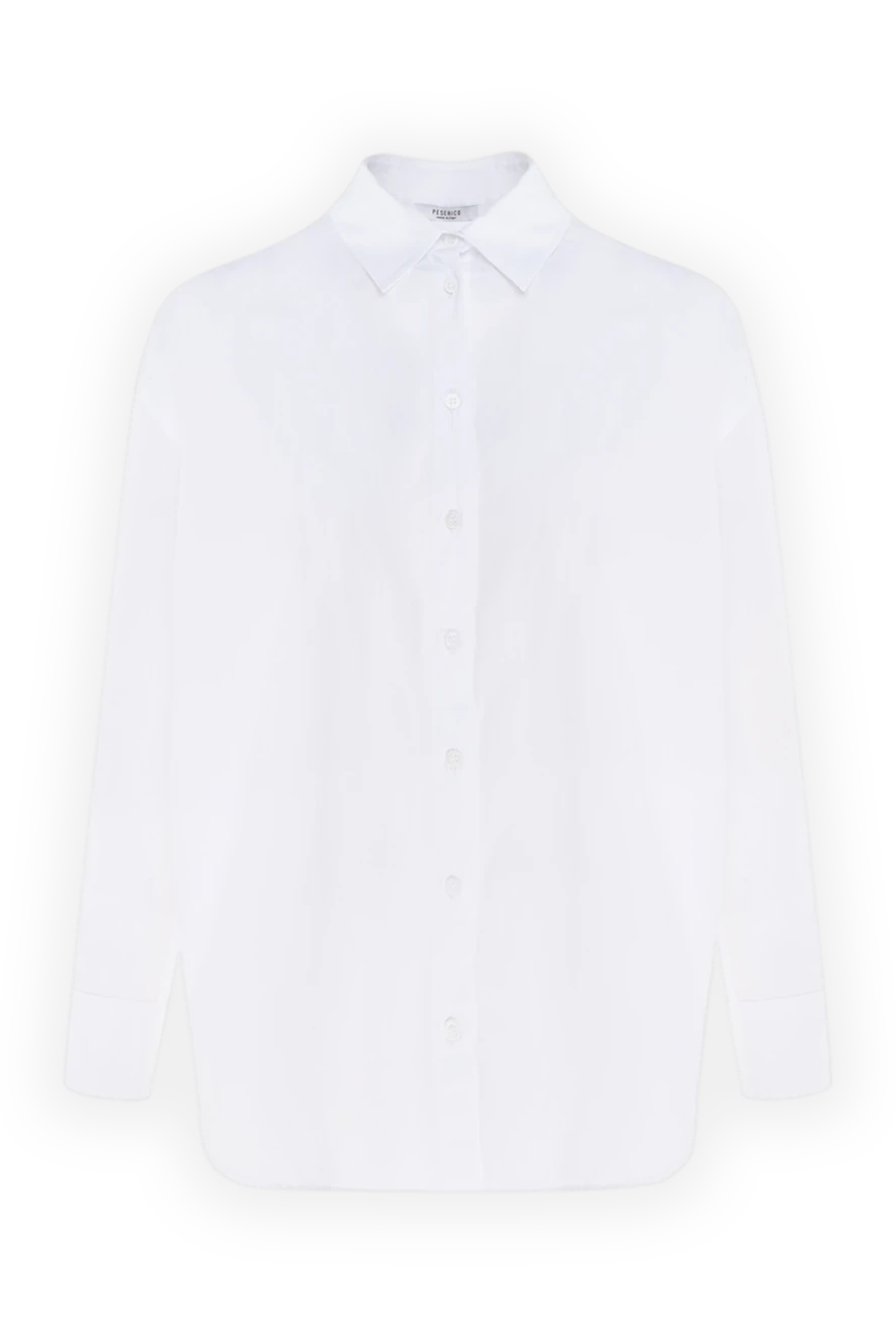 Peserico women's white cotton and elastane shirt 176621 - photo 1