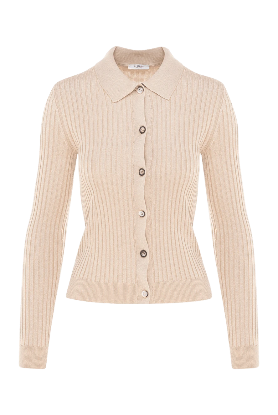 Peserico viscose polyester cardigan for women beige 176642 - photo 1