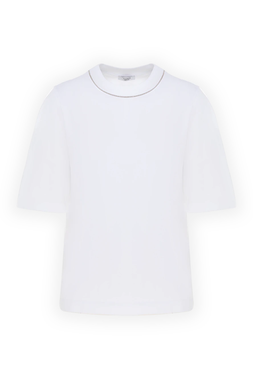 Peserico t-shirt made of cotton and elastane for women white 176659 - photo 1