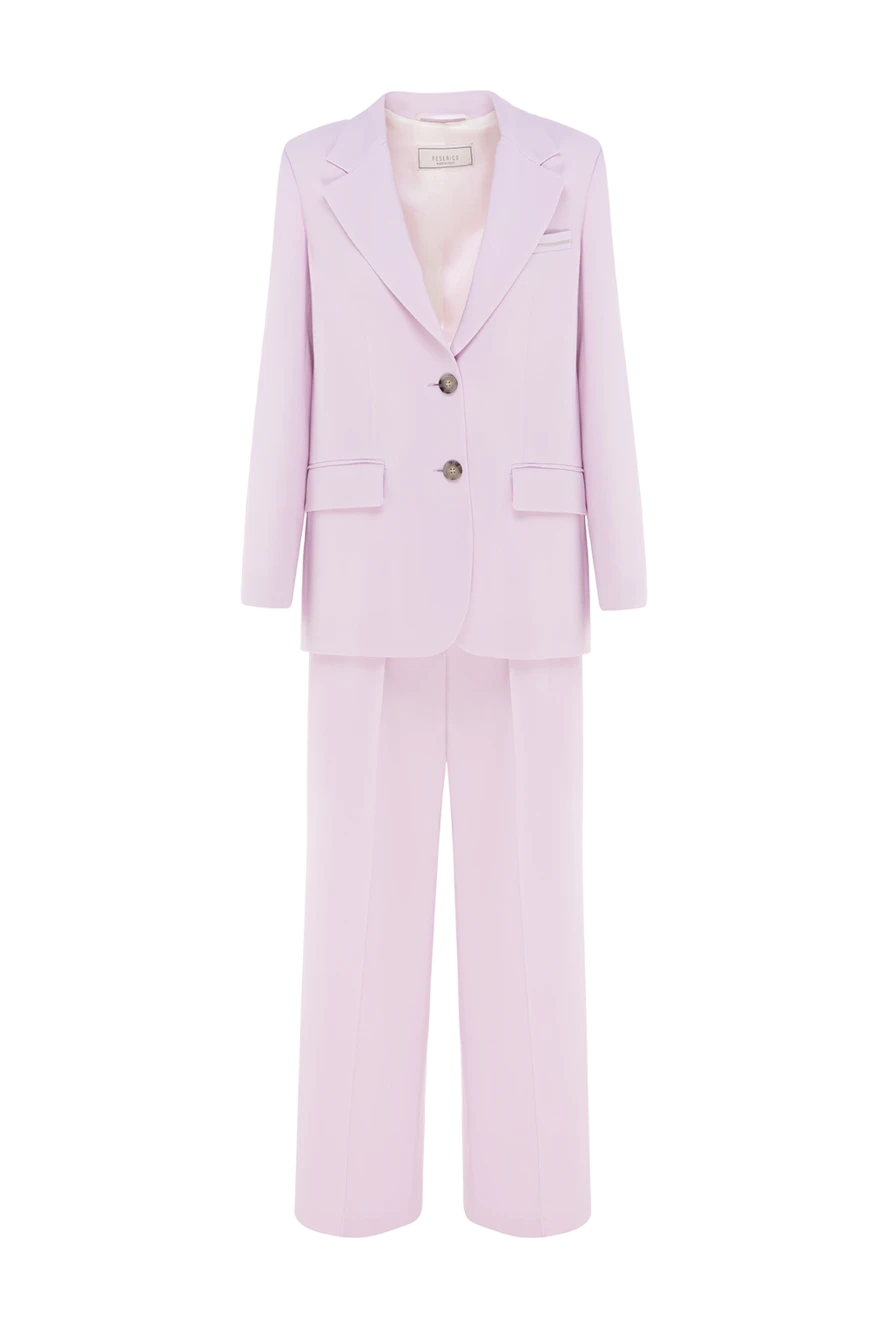 Peserico suit with pants made of viscose and elastane for women pink 176688 - photo 1