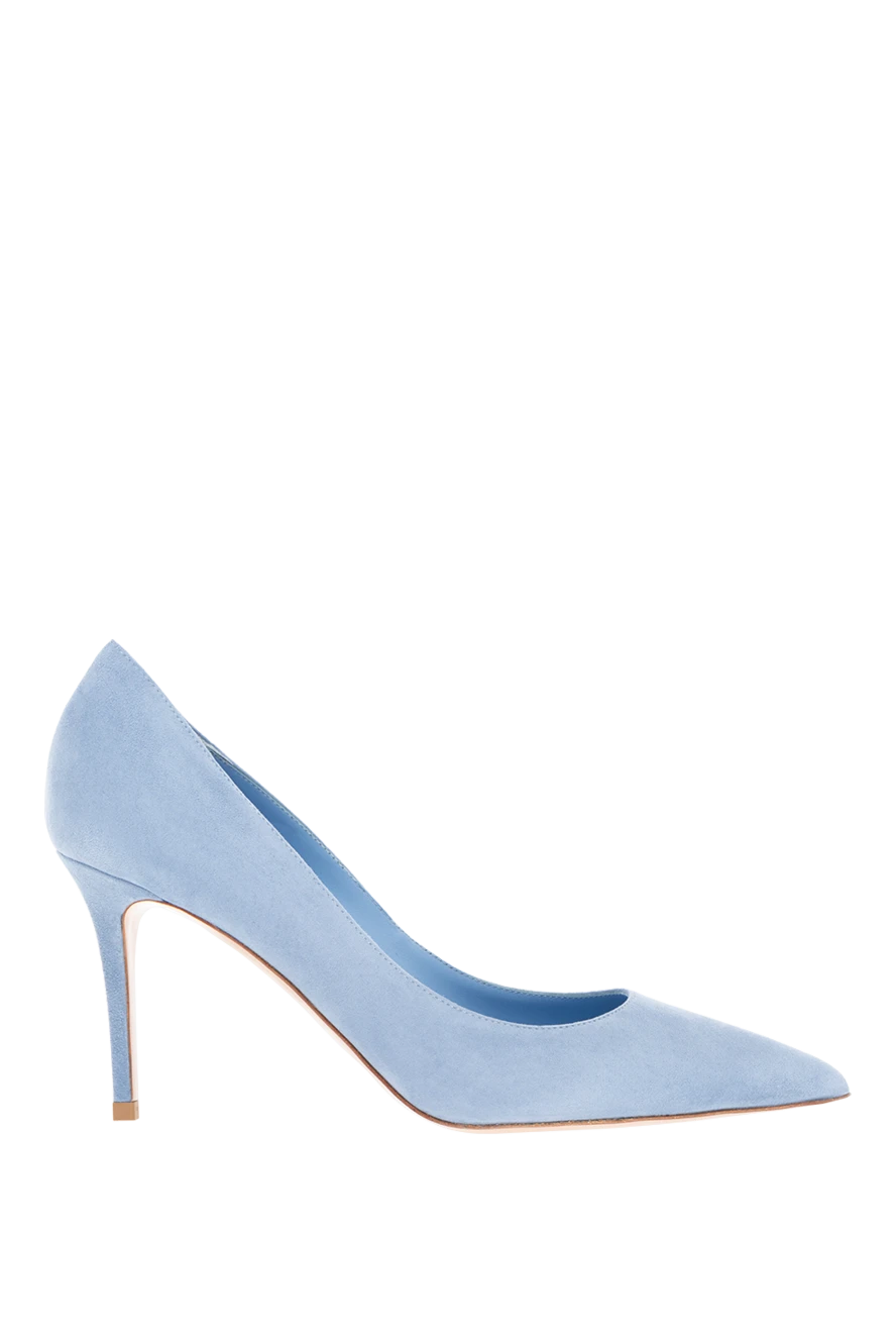 Le Silla женские туфли на каблуке из замши женские голубые купить с ценами и фото 176737 - фото 1