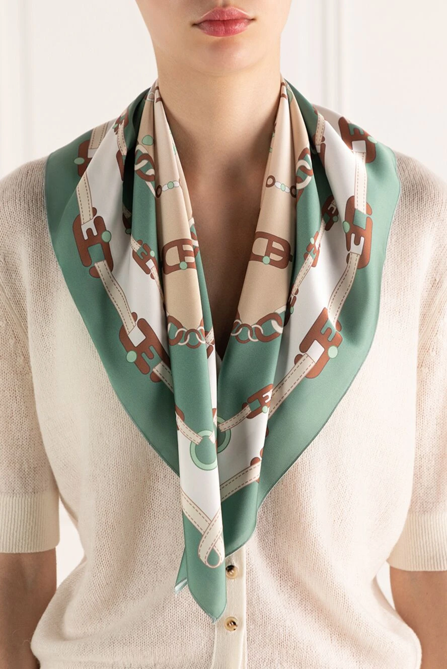 D.Exterior woman women's green polyester and elastane scarf buy with prices and photos 176741 - photo 2