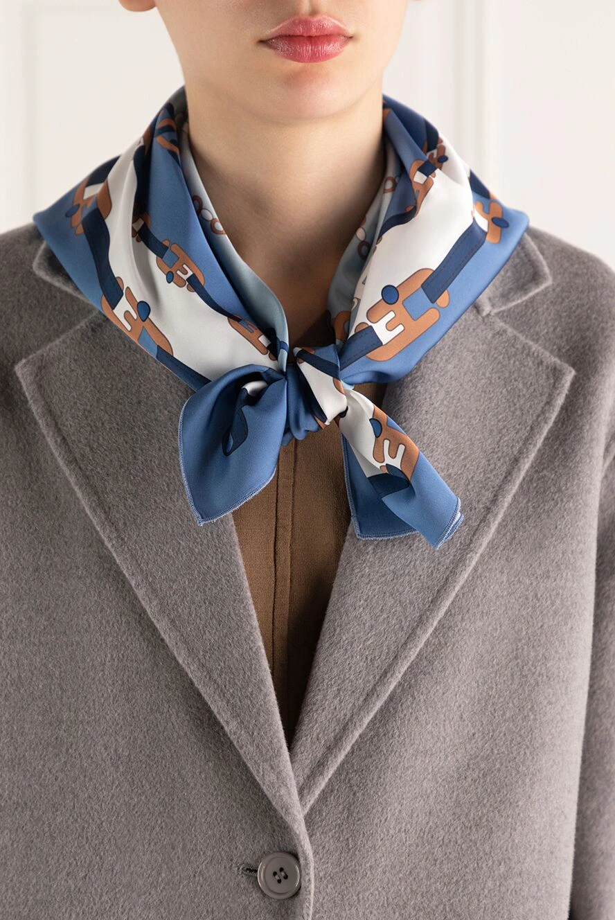 D.Exterior woman women's blue polyester and elastane scarf buy with prices and photos 176743 - photo 2