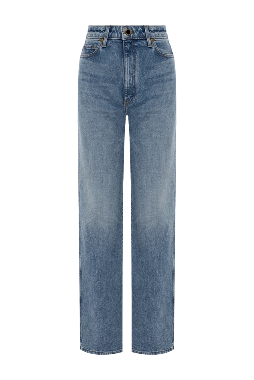 Khaite женские джинсы из хлопка женские синие купить с ценами и фото 176780 - фото 1