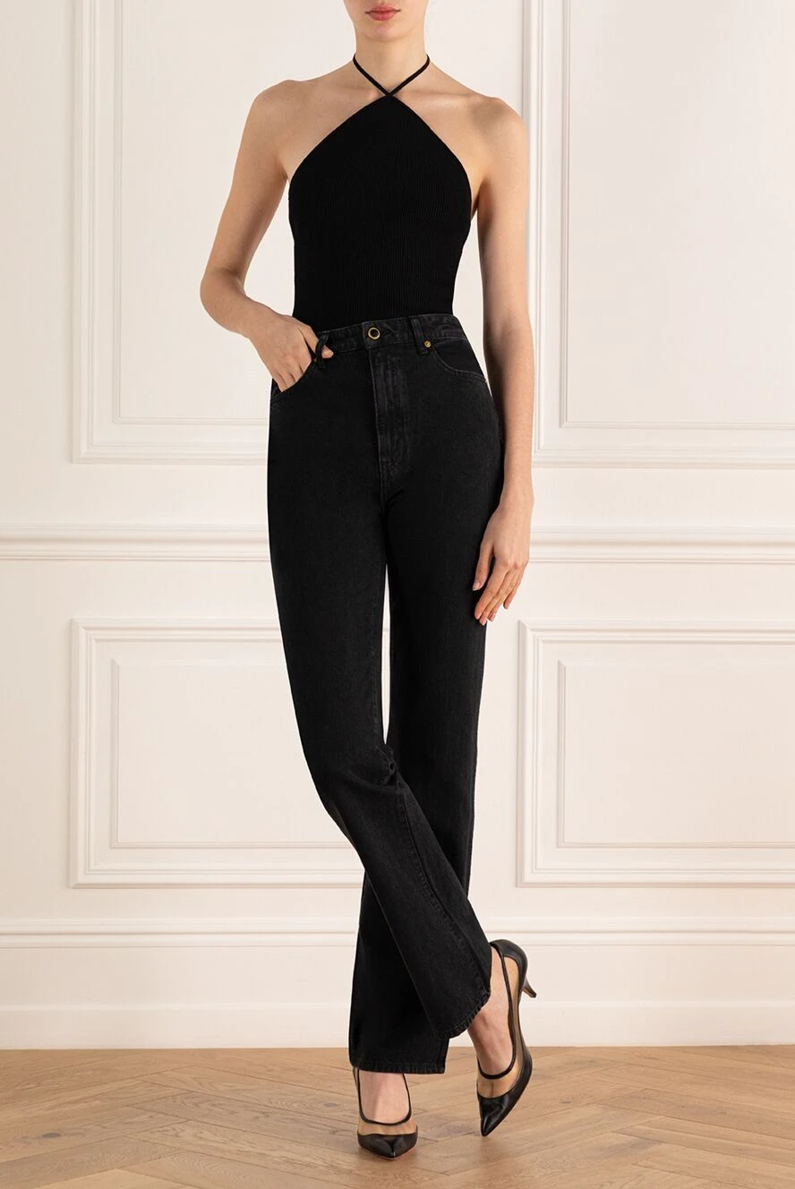 Khaite жіночі джинси з бавовни жіночі чорні купити фото з цінами 176781 - фото 2