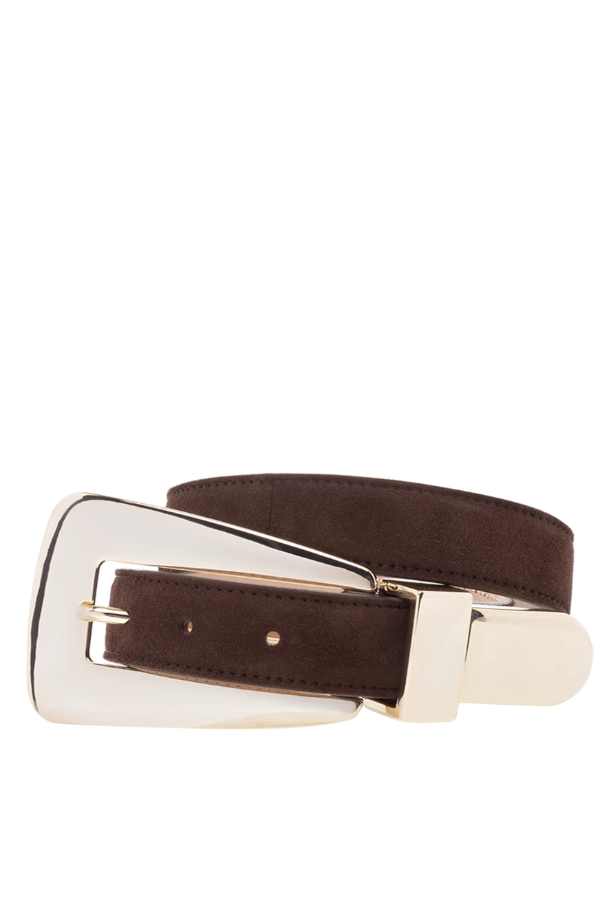 Khaite woman women's brown suede belt buy with prices and photos 176795