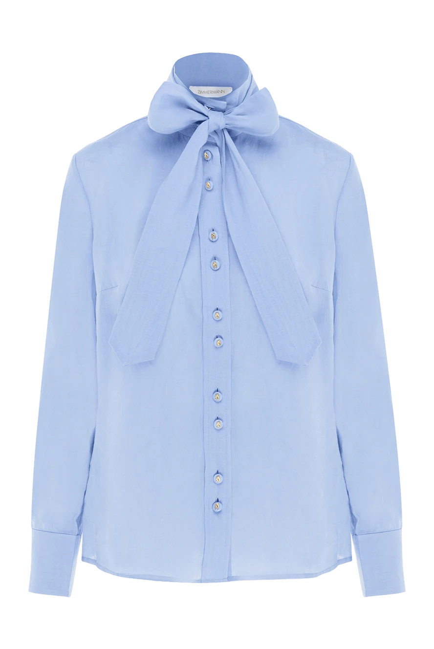 Zimmermann блуза из хлопка женская голубая 176812 - фото 1