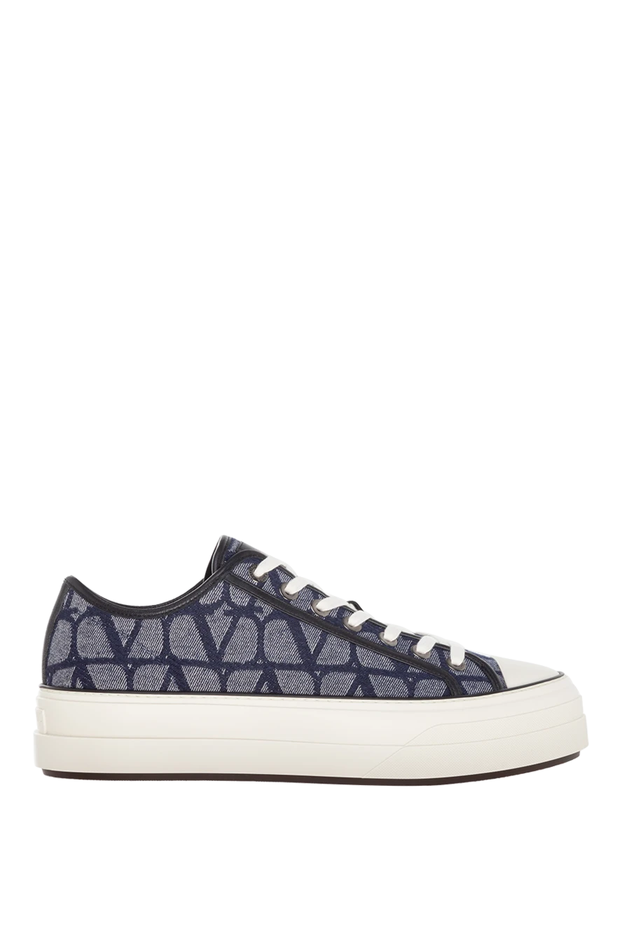 Valentino man cotton and polyester sneakers for men, blue buy with prices and photos 176986 - photo 1