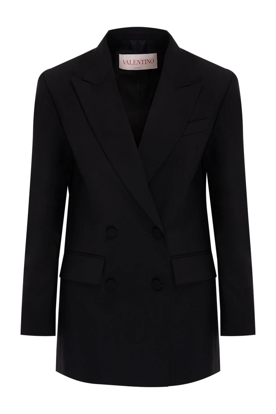 Valentino woman women's black wool and mohair jacket buy with prices and photos 176992