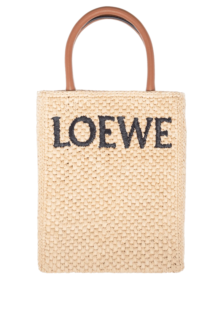 Loewe женские сумка повседневная из соломки женская бежевая купить с ценами и фото 177002 - фото 1