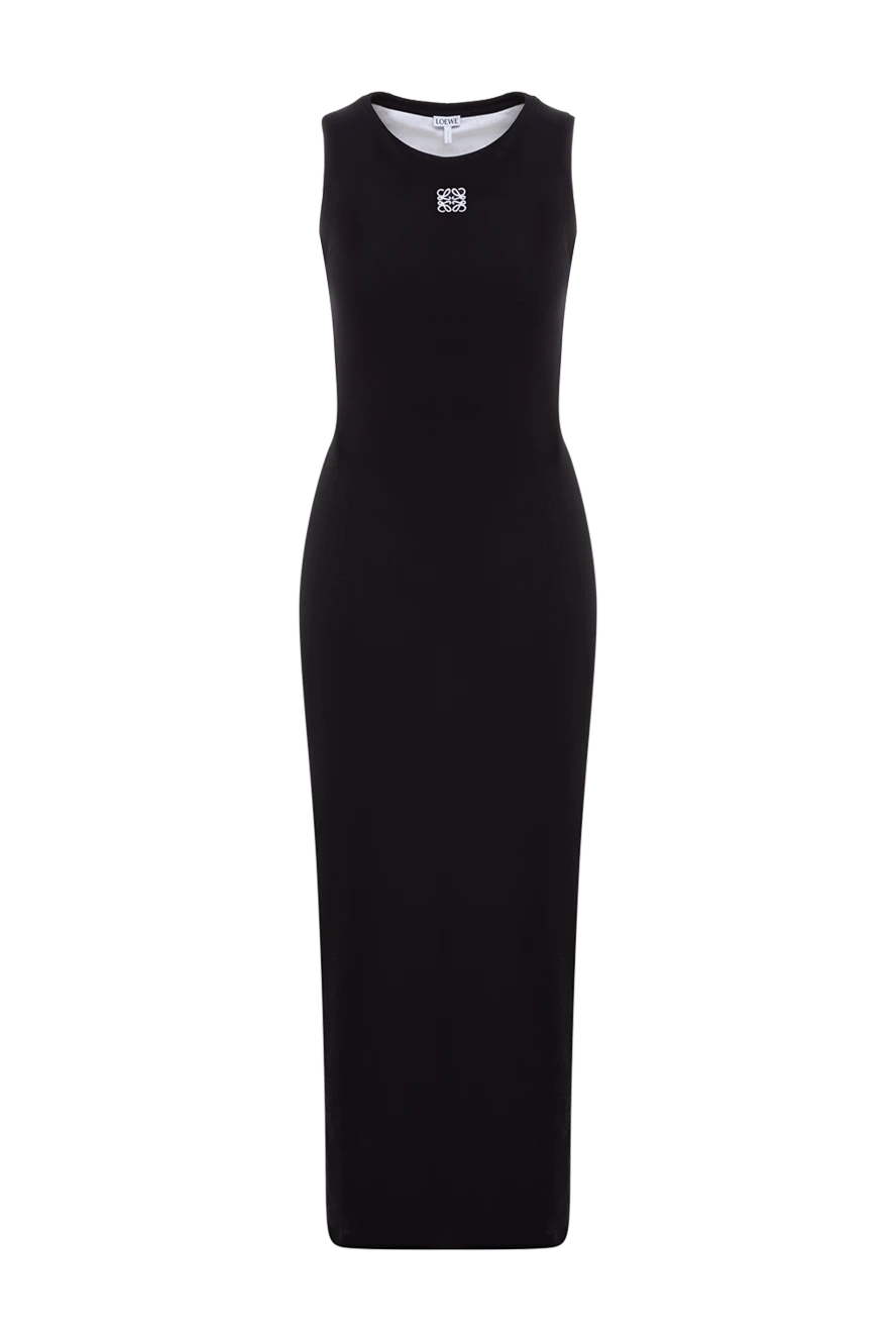 Loewe женские платье трикотажное из хлопка и эластана черное купить с ценами и фото 177005 - фото 1
