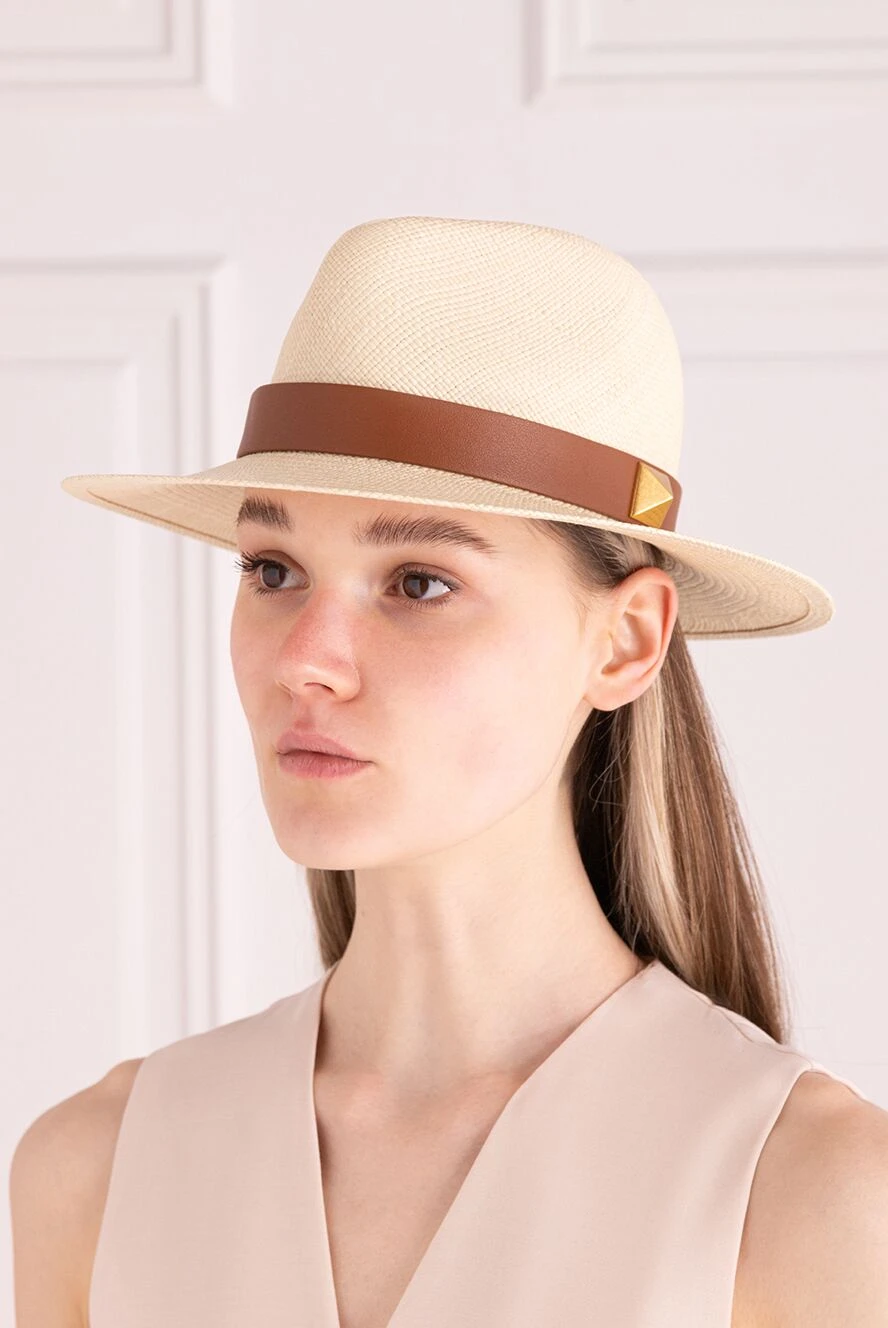 Valentino woman women's yellow straw hat buy with prices and photos 177029 - photo 2