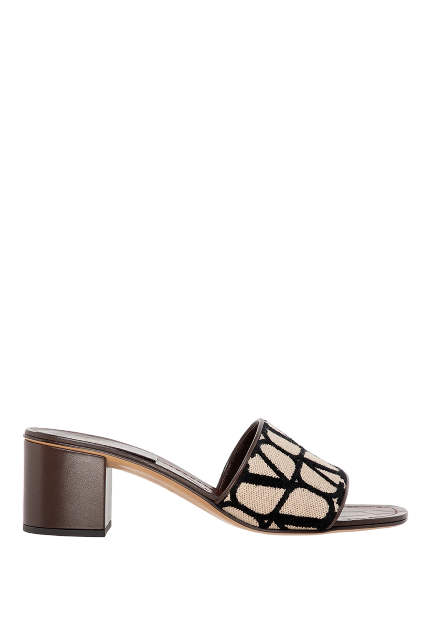 Valentino woman women's viscose and cotton sandals, brown buy with prices and photos 177031 - photo 1