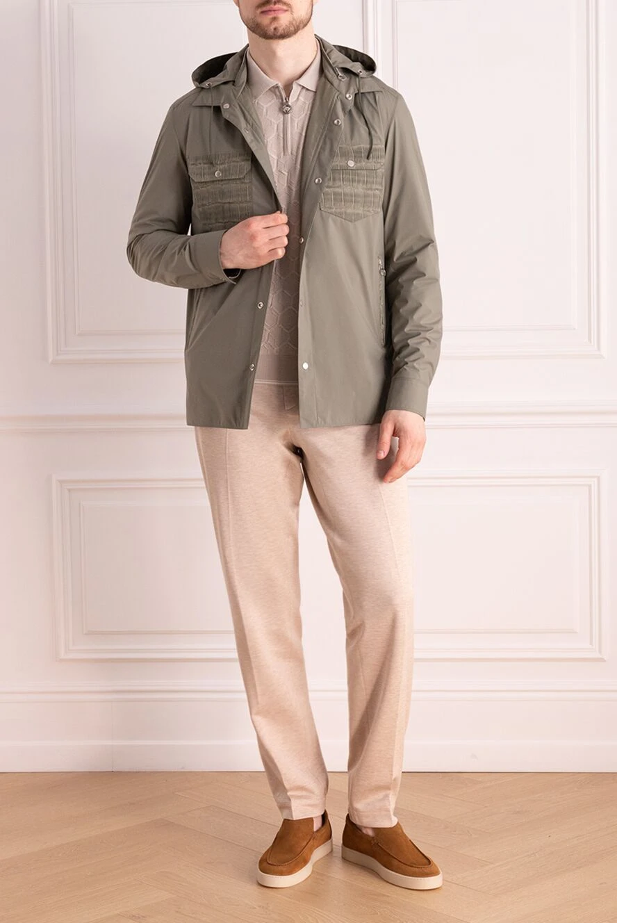 Seraphin man cashmere and nylon jacket green for men buy with prices and photos 177082 - photo 2