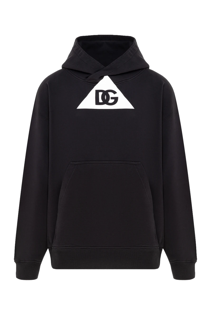 Dolce & Gabbana man men's black cotton hoodie buy with prices and photos 177099