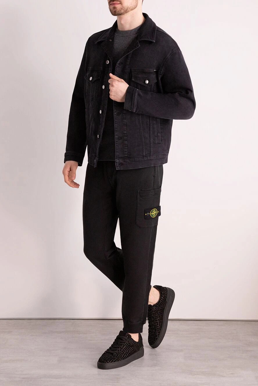 Dolce & Gabbana чоловічі куртка джинсова з бавовни та еластану чорна чоловіча купити фото з цінами 177110 - фото 2