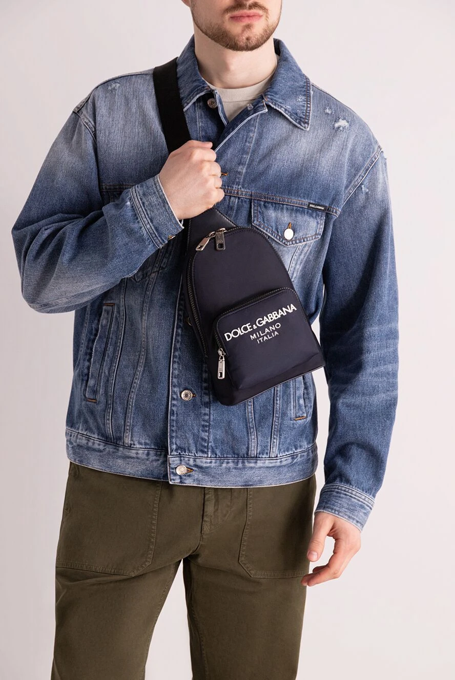 Dolce & Gabbana мужские сумка через плечо мужская синяя купить с ценами и фото 177113 - фото 2