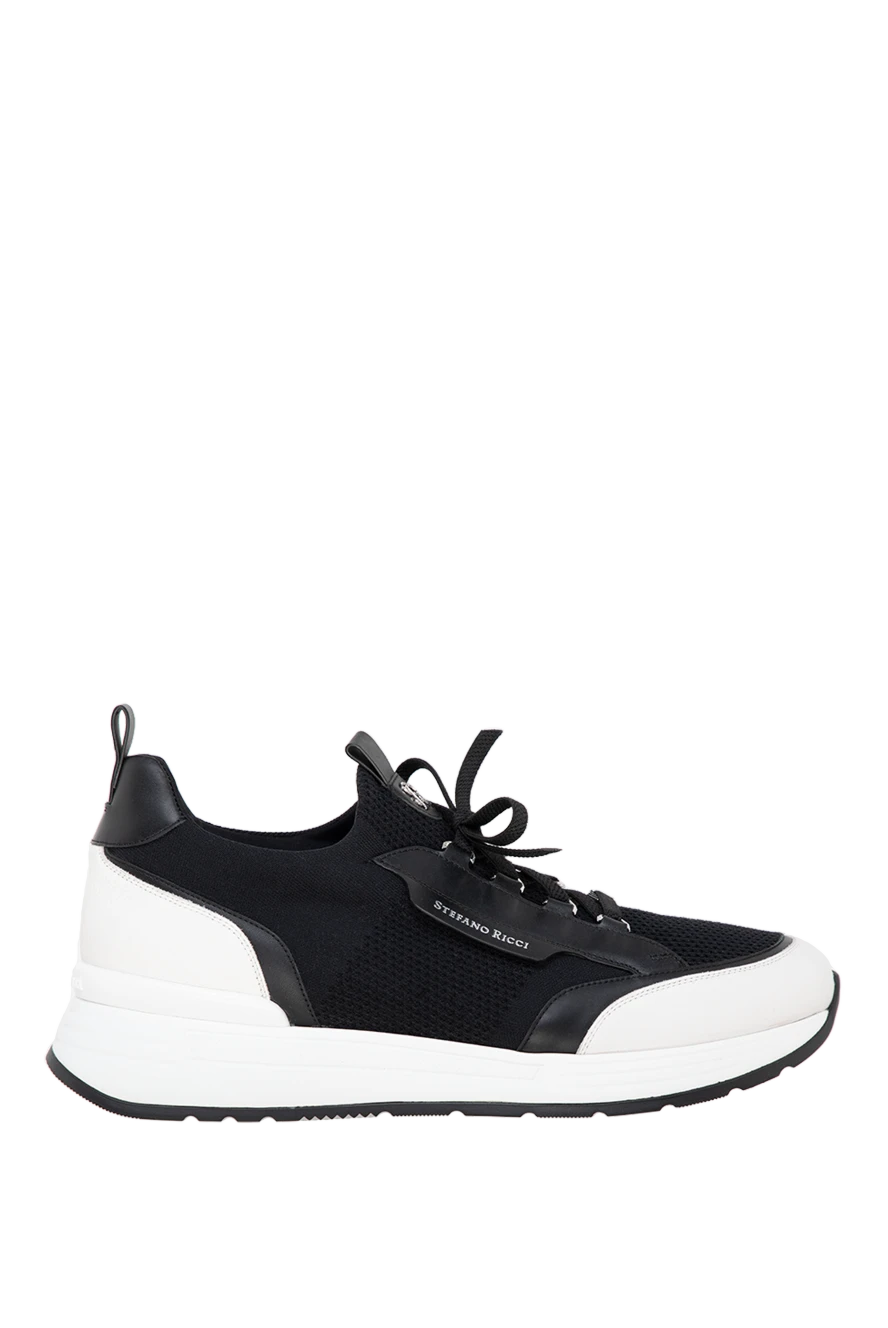 Stefano Ricci кросівки з поліестеру та натуральної шкіри чорні чоловічі 177122 - фото 1